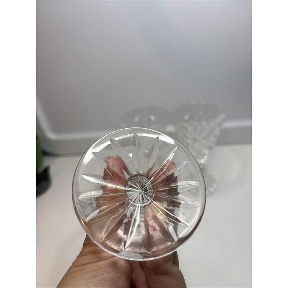 3 WATERFORD ADARE CUT CRYSTAL PORT/ CLARET WINE GLASS STEMWARE 5” H - Picture 5 of 14